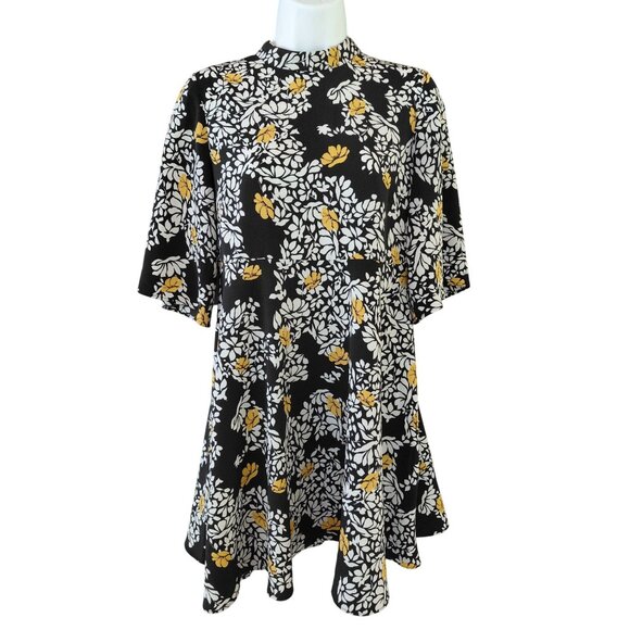 Zara Basic Womens Floral Print A-Line Dress M 100% Polyester. - Picture 2 of 9